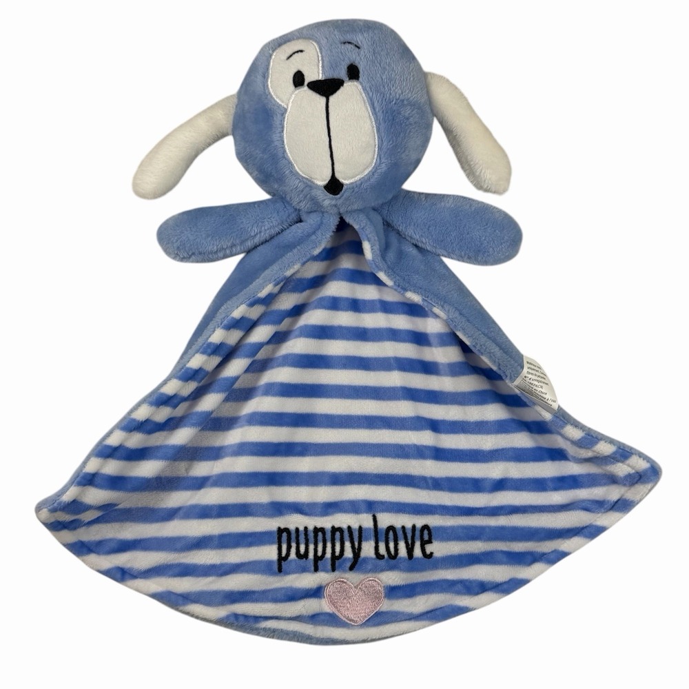 Puppy Dog Lovey Security Blanket Dept 56 Soft Baby Gift Puppy Love Stuffy Blue